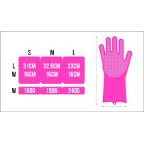 Deep Scrubber Gloves — Size L, Pink