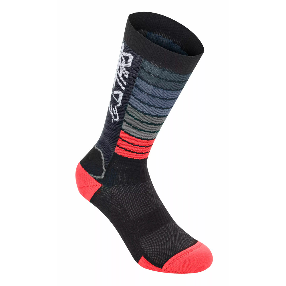 Drop Socks 22 — 22 cm, Black, Red