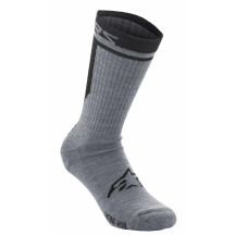 Calcetines Merino 24 — 24 cm, Talla M, gris/negro