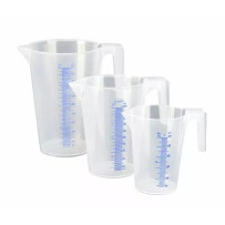 Jarra medidora — 0,5 l, 1 l, 2 l, transparente