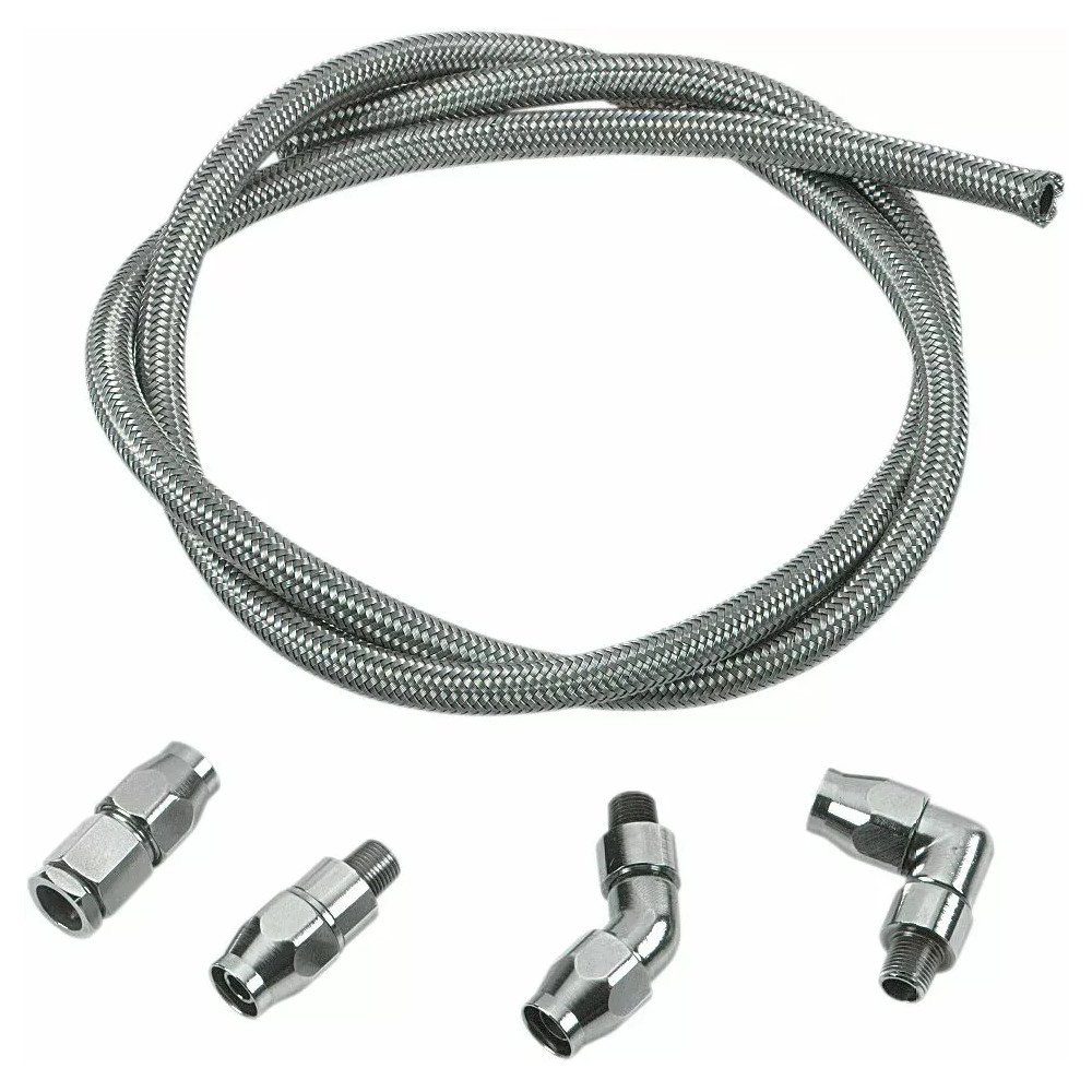 Hose — Oil line, Chrome
