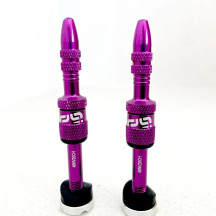 Quick Fill Presta Tubeless Valve Set — Purple