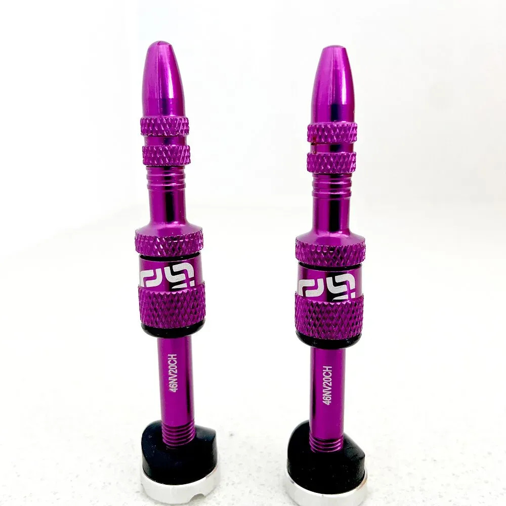 Quick Fill Presta Tubeless Valve Set — Purple