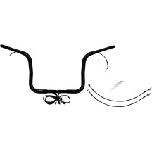 Kit de manillar redondo 1-1/4" con cableado EZ Install — diámetro 1-1/4", ancho 36", elevación 12", abrazadera 1", Negro