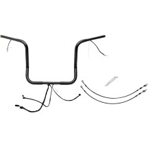 Kit de manillar superior redondo con cableado EZ Install de 1-1/4" — diámetro 1-1/4", elevación 14", Negro