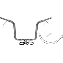 Kit de manillar redondo con cableado EZ Install de 1-1/2" — 1-1/2" diámetro, 14" altura, Cromo