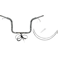 Kit de manillar EZ Install Wired 1-1/2" Round Top — 1-1/2" diámetro, 12" elevación, 38-1/2" ancho, cromo