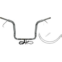 Kit de manillar EZ Install con cableado, redondo superior 1-1/2" — 1-1/2" (38 mm) de diámetro, 14" (35,5 cm) de subida, cromado