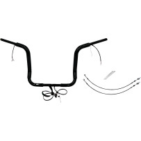 Kit de manillar superior redondo EZ Install con cableado 1-1/2" — diámetro 1-1/2", alzado 14", ancho 38-1/2", negro