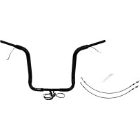 Kit de manillar superior redondo EZ Install con cable de 1-1/2" — elevación 16", ancho 38-1/2", Negro