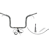 EZ Install Wired 1-1/2" Round Top Handlebar Kit — 1-1/2" dia., 12" rise, Chrome