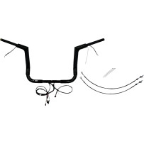 Kit de manillar plano EZ Install Wired 1-1/2" — diámetro 1-1/2", subida 12", ancho 36", negro