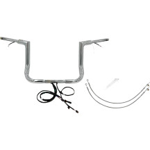 EZ Install Wired 1-1/2" Flat Top Handlebar Kit — 1-1/2" diameter, 12" rise, 36" width