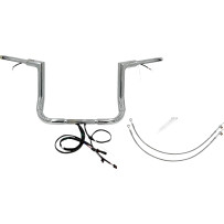 EZ Install Wired 1-1/2" Flat Top Handlebar Kit — 1-1/2" diameter, 12" rise, 36" width