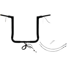 Kit de manillar plano superior EZ Install Wired 1-1/2" — manillar 1-1/2", elevación 16", abrazadera 1", Negro