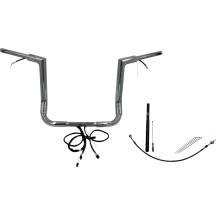 Kit de manillar plano EZ Install con cableado 1-1/2" — 38 mm (1-1/2"), elevación 14", cromado