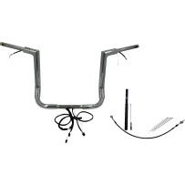 Kit de manillar plano EZ Install con cableado 1-1/2" — 38 mm (1-1/2"), elevación 14", cromado