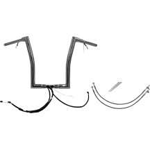 Kit EZ Install manillar plano superior cableado 1-1/2" — 1-1/2" de diámetro, 16" de subida, 35" de ancho, cromado