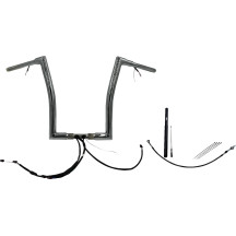 Kit de manillar plano EZ Install con cableado 1-1/2" — 38 mm (1-1/2"), 89 cm (35"), cromado