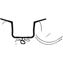 Kit de manillar plano EZ Install Wired 1-1/4" — 1-1/4" dia., abrazadera 1", Negro