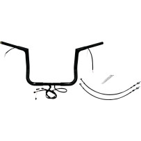 Kit de manillar plano EZ Install Wired 1-1/4" — 1-1/4" dia., abrazadera 1", Negro