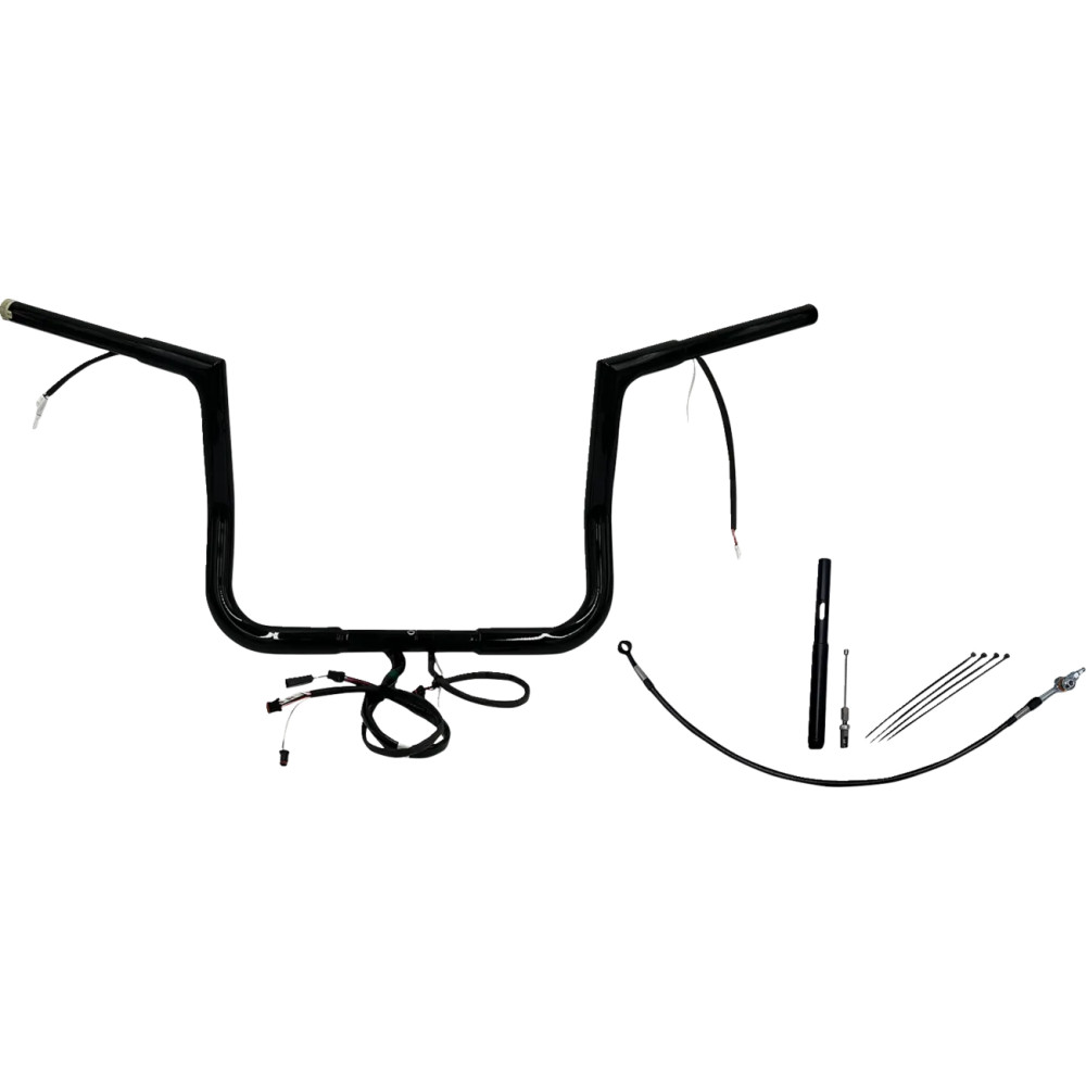 Kit de manillar de tapa plana EZ Install Wired 1-1/4" — abrazadera 25,4 mm, ancho 91,5 cm, negro