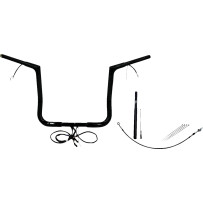 Kit de manillar plano EZ Install cableado 1-1/4" — diámetro 1-1/4", ancho 36", negro