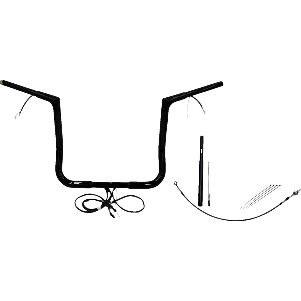 Kit de manillar plano EZ Install cableado 1-1/4" — diámetro 1-1/4", ancho 36", negro