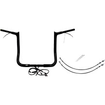 Kit de manillar puntiagudo cableado EZ Install 1-1/4" — diámetro 1-1/4", alzada 14", ancho 36", Negro