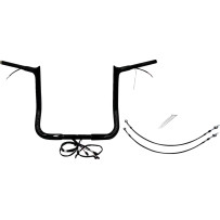 Kit de manillar puntiagudo cableado EZ Install 1-1/4" — diámetro 1-1/4", alzada 14", ancho 36", Negro