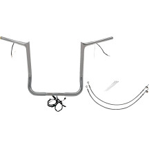 Kit de manillar EZ Install con cableado y punta apuntada 1-1/4" — 1-1/4" diámetro, 16" altura, 36" ancho, cromo