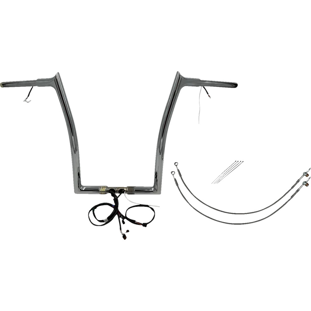 Kit de manillar EZ Install Wired 1-1/4" con tope puntiagudo — diámetro 1-1/4", elevación 16"