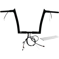 Kit de manillar EZ Install cableado con punta de 1-1/4" — 1-1/4" (32 mm) diámetro de sujeción, 12" elevación, 35" ancho, negro