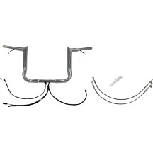 Kit de manillar EZ Install Wired 1-1/2" Pointed Top — 1-1/2" de diámetro, 12" de elevación, 36" de ancho, Cromo