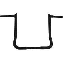 Manillar Pointed Top EZ Install 1-1/4" — 39,5 cm ancho central, abrazadera 1", Negro Brillo