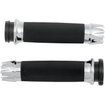 Excalibur Custom Grips — 25.4 mm (1") , Black, Chrome