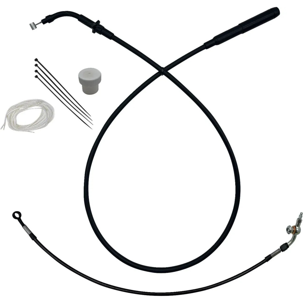 Kit de instalación EZ — Compatible con manillares de 35.5 cm (14"), Ape Hanger, Negro