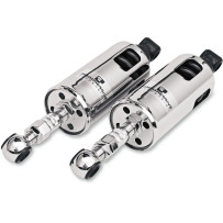 422 Series Shocks — Pair, rear, adjustable up to 2" lower, chrome