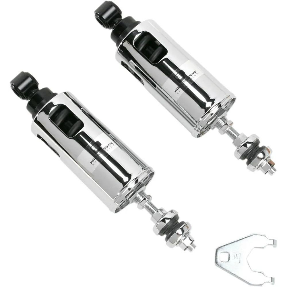 422 Series Shocks — Rear coilover monotube, gas-charged, chrome