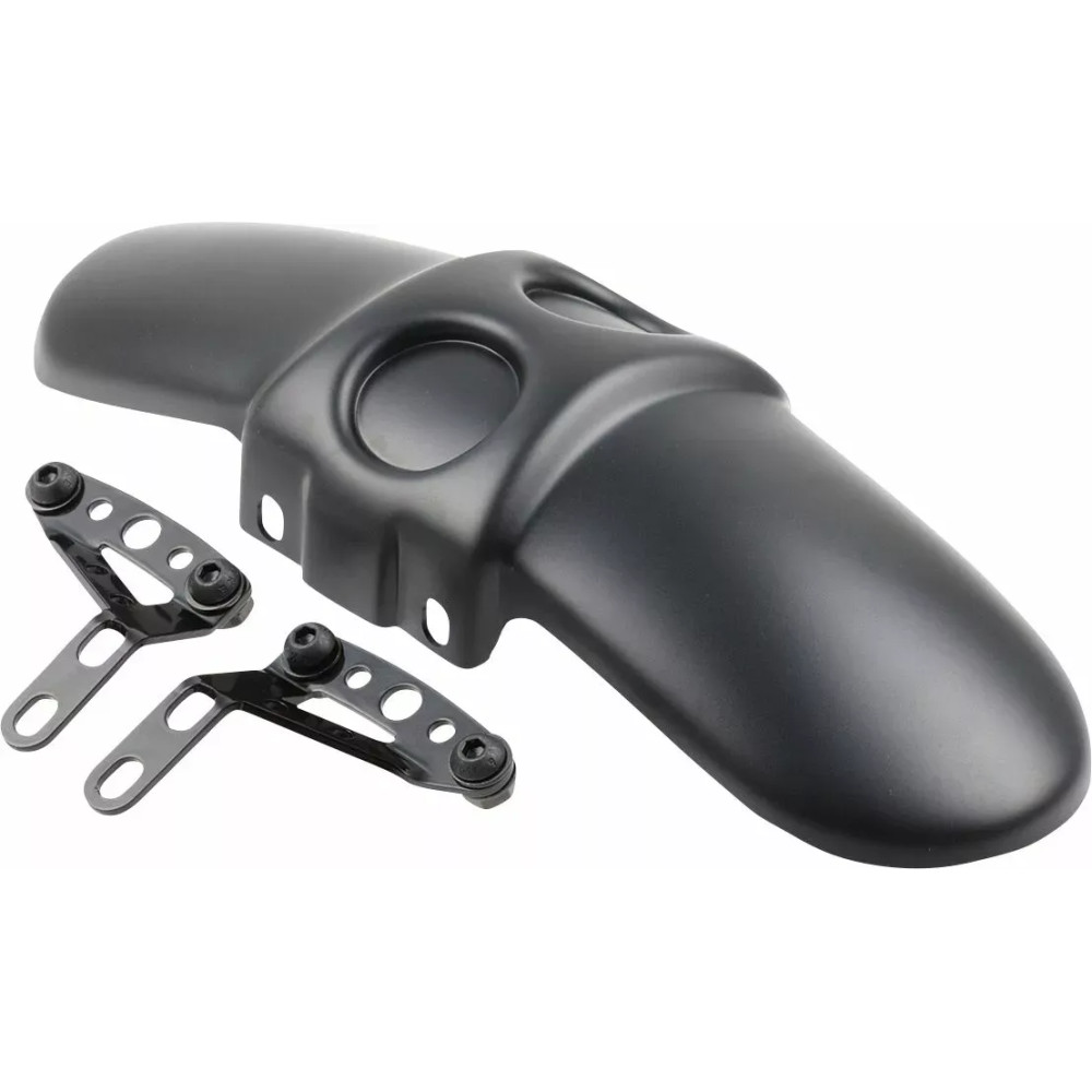 Front Fender Bobber — Raw finish, Black