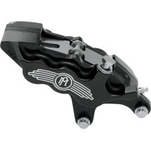 Six-Piston Differential-Bore Front Caliper — 6 piston, 330 mm (13"), Anodized Black