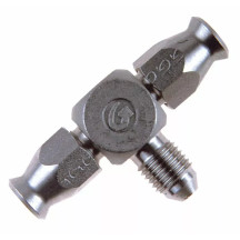 Brake Line Tee — Junction block, Hose size -3, Stainless steel