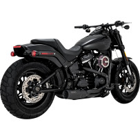 2-into-1 Hi-Output Short Exhaust System — 2-Into-1 system, short, Black