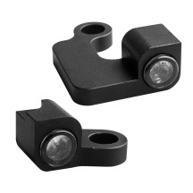 Intermitentes de manillar Serie NANO — 12 V, par, negro, para Harley-Davidson®