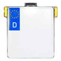 All In One Licenseplate Holder Universal — Chrome, rear