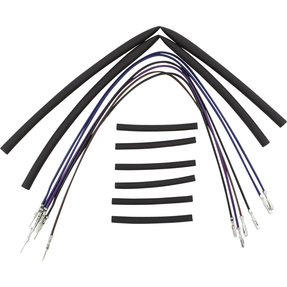 Front Turn Signal Extension — 12" cable, black, pair