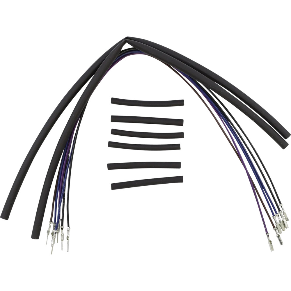 Front Turn Signal Extension — 38 cm (15"), pair, Black