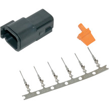 Deutsch DTM Plug and Receptacle Kit — 6-pin, Black