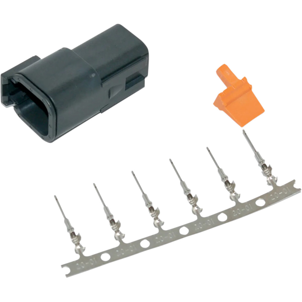 Deutsch DTM Plug and Receptacle Kit — 6-pin, Black