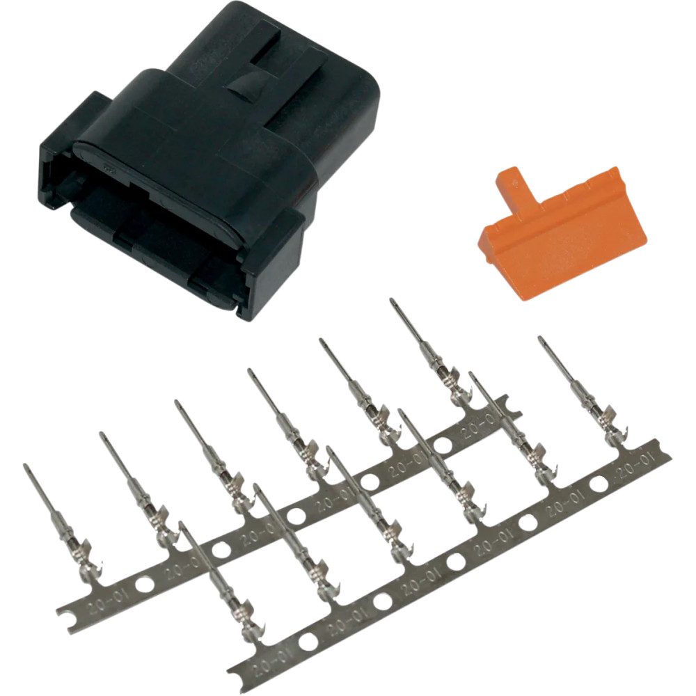 Deutsch DTM Plug and Receptacle Kit — 12-pin, Black